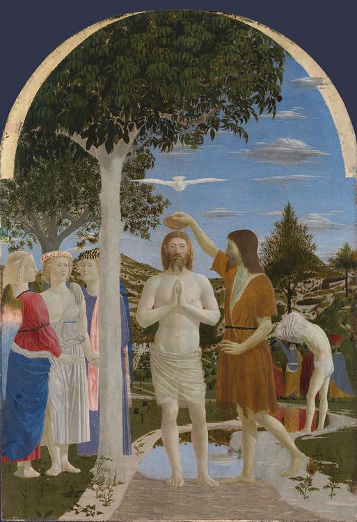 Piero della Francesca The Baptism of Christ (mk08) oil painting image